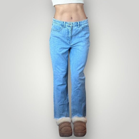 Vineyard Vines Womens Light Wash High Rise Frayed Denim Jeans Stretch - Picture 1 of 9